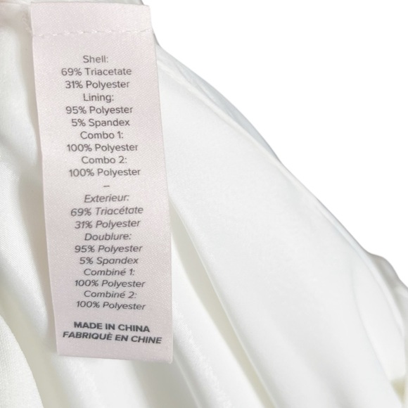 Cinq a Sept Odele White Puff Sleeve Mini Dress Women’s Size 10 Ruched Bodice - Picture 8 of 10